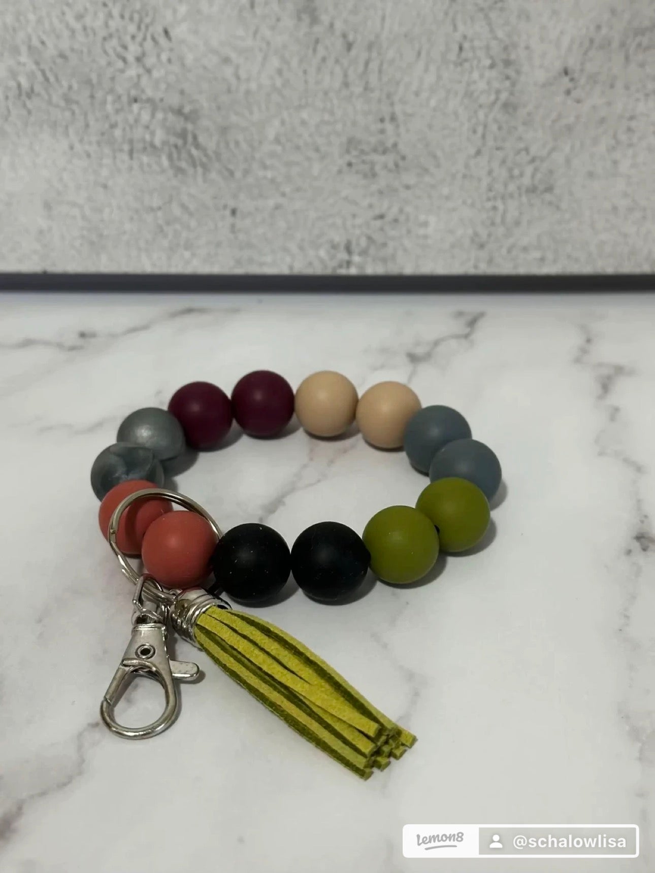 Beaded keychain wristlets