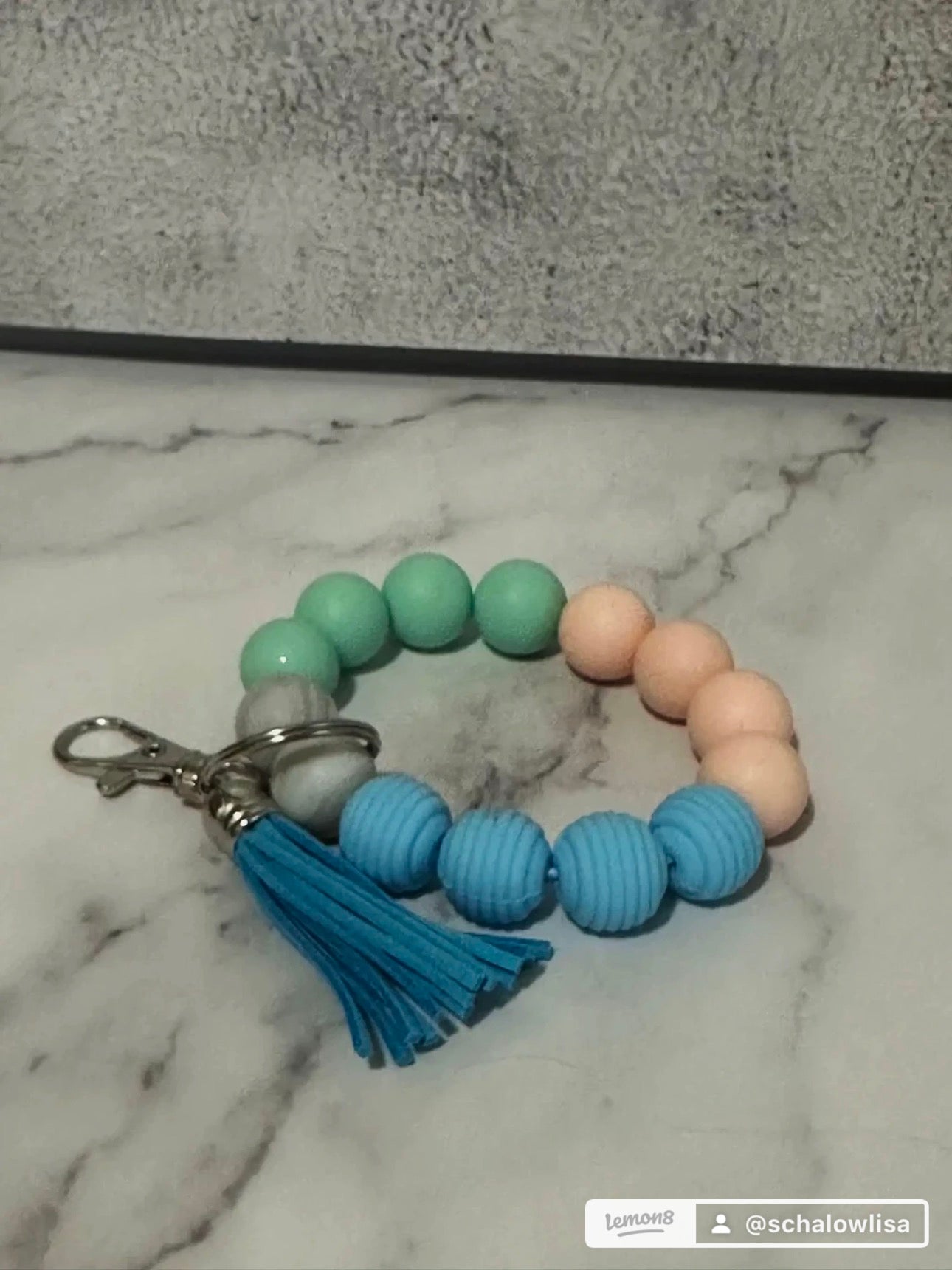 Beaded keychain wristlets
