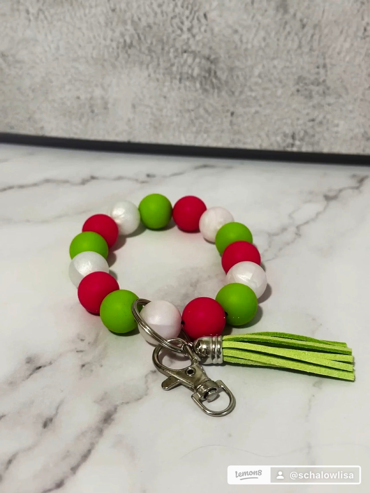 Beaded keychain wristlets