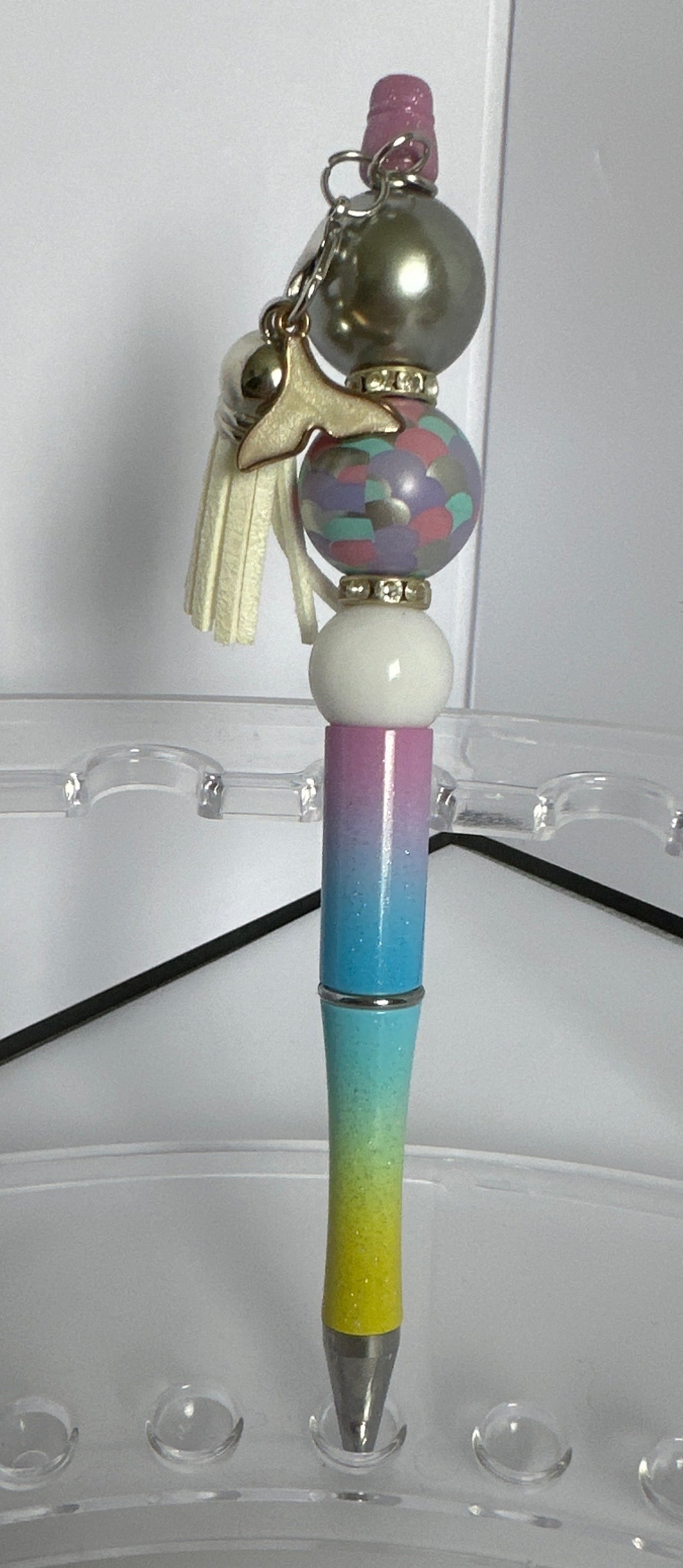 Beaded ink pens