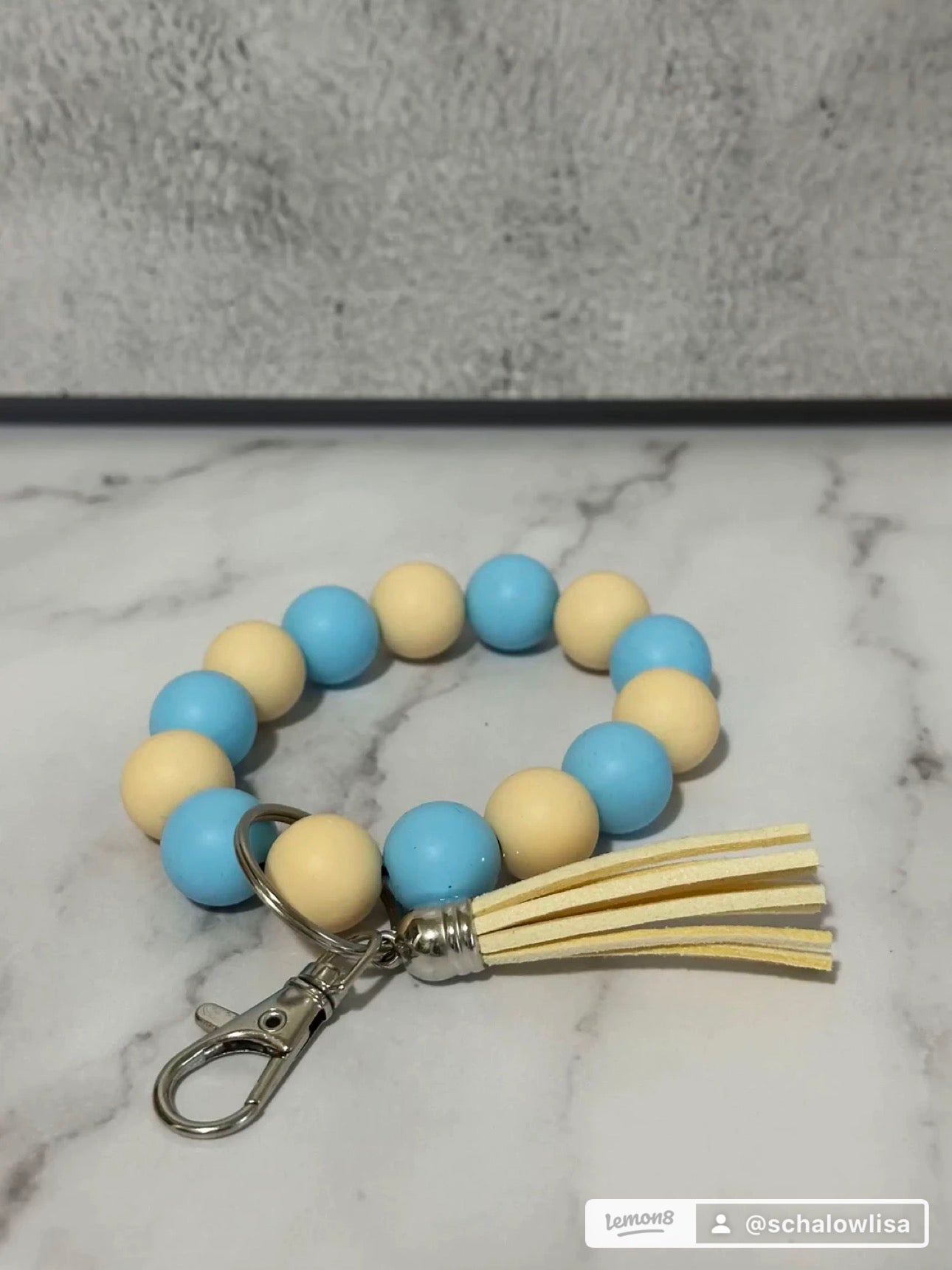 Beaded keychain wristlets