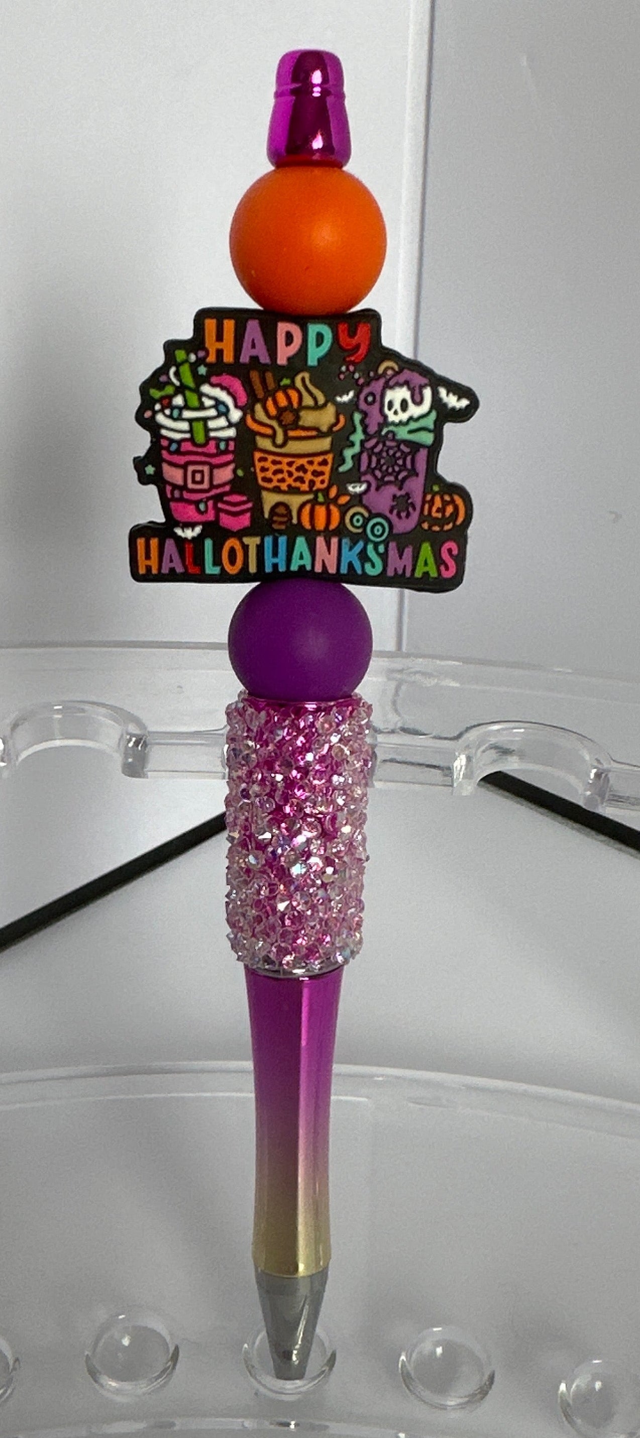 Beaded ink pens
