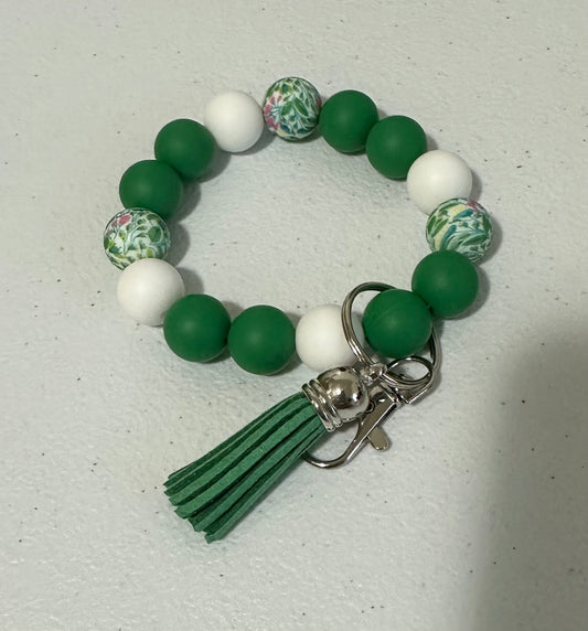 Beaded keychain wristlets