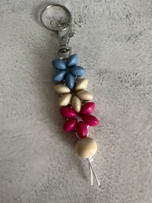 Beaded Flower Keychains